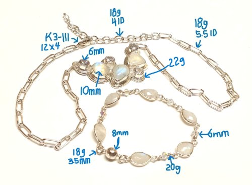 Judy Larson's Moonstone- A Flash of Light - , Classic Wire Jewelry, Making Chain, Chain Making , Cutting, Cutting Tool, Cutters, Filing, Finishing, Jump Rings, Jump Ring, Making Jump Rings, Sawing, Saw, Wire Saw, Tumbling, Tumble, Tumbling Jewelry, Butane Torch, Soldering, Solder, Design, Drilling, Drill, necklace chain